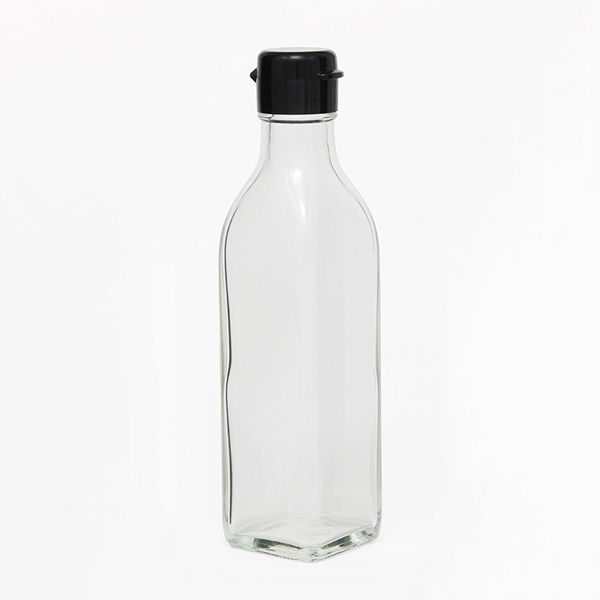 【ケース販売】保存瓶 黒ヒンジキャップ 10個セット SO-200角A-N 007896027 1ケース(10個入×10セット)（直送品）