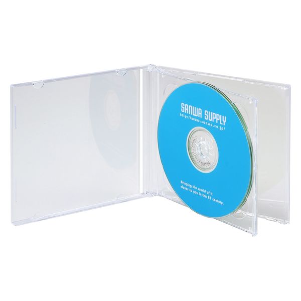 エレコム CD DVDスリムプラケース 1枚収納 10パック クリアグリーン CCD-JSCS10CGN 1セット（2個）