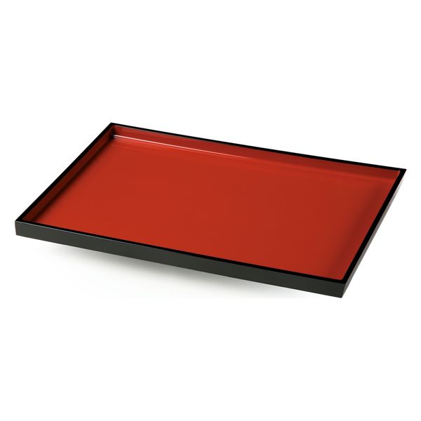 KMA　SOデリカ盆・朱渕黒 #60　049-3181460　1枚（直送品）