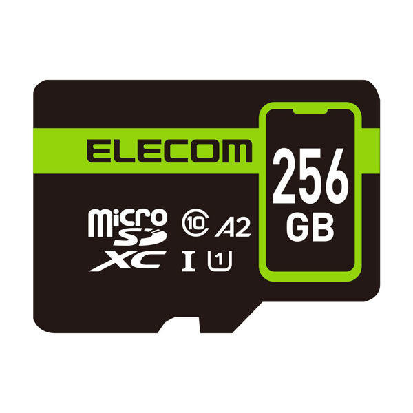マイクロSDカード microSDXC 256GB Class10 UHS-I MF-SP256GU11A2R エレコム 1個（直送品）