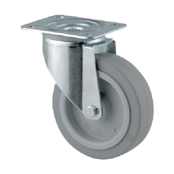 テンテキャスター プレート式キャスター"ALPHA(タイヤ痕レスタイプ) φ100 自在式 3470UFR100P62 1個（直送品）