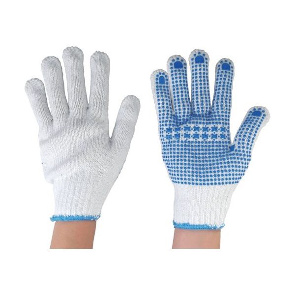 丸和ケミカル すべり止軍手12双 ブルー粒 L 1012-BL 1組(12双) 825-9338（直送品）