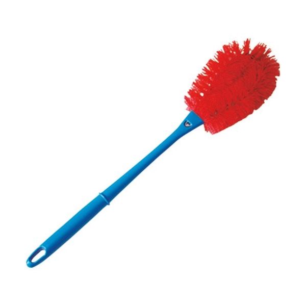 バーテック バーキュート柄付たわしMサイズソフト赤 柄(青)BCTABHーMSR 63307101 1個 202-0003（直送品）