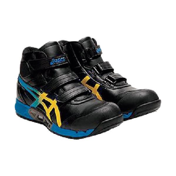 ASICS ウィンジョブCP308 AC ブラック×ヴァイブラントイエロー