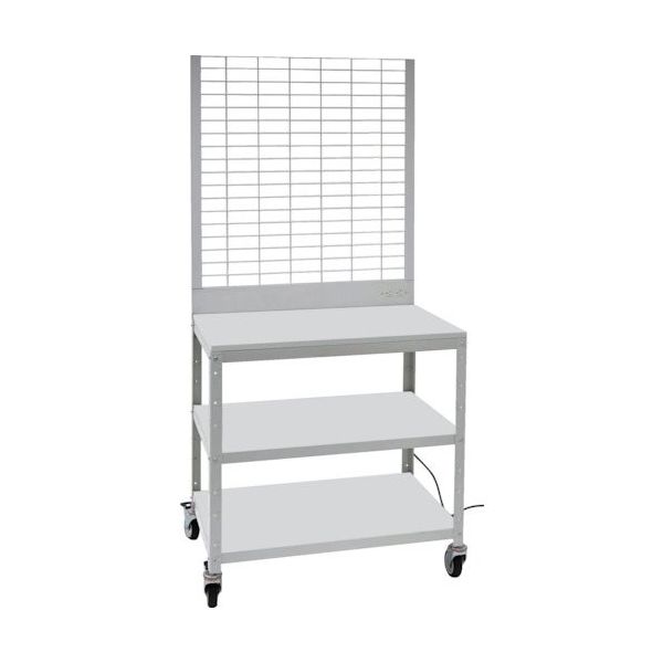 トラスコ中山 TRUSCO スーパーラックデスク型メッシュパネル式 コンセント付 ウレタン車輪付 BDD-993L1TNCUW 1台（直送品）