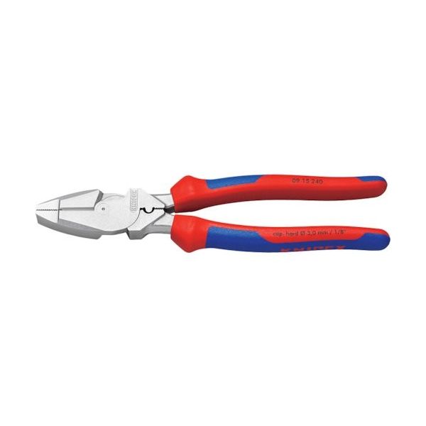KNIPEX 架線工事用強力ペンチ圧着付 0915-240 1丁 337-1109（直送品）