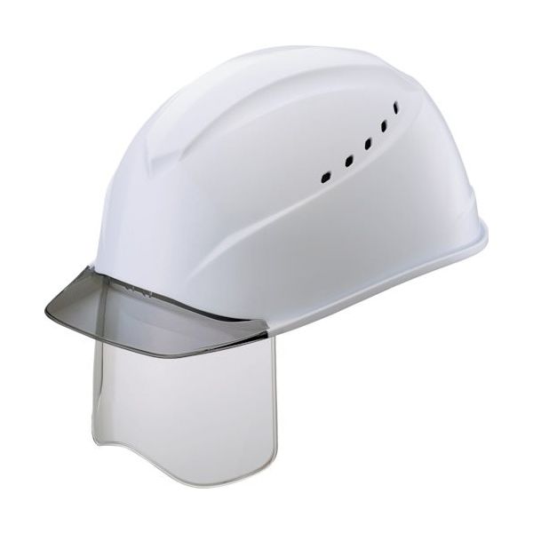 谷沢製作所 タニザワ エアライトS搭載ヘルメット(グレー透明ひさし・溝・通気孔・シールド付) 白色 1230VJ-SH-V2-W3-J 1個（直送品）