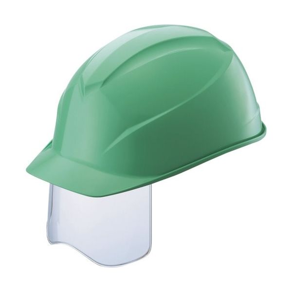 谷沢製作所 タニザワ エアライトS搭載ヘルメット(アメリカンタイプ・溝付・シールド付) 帽体色:グリーン 0123J-SH-G2-J 1個（直送品）