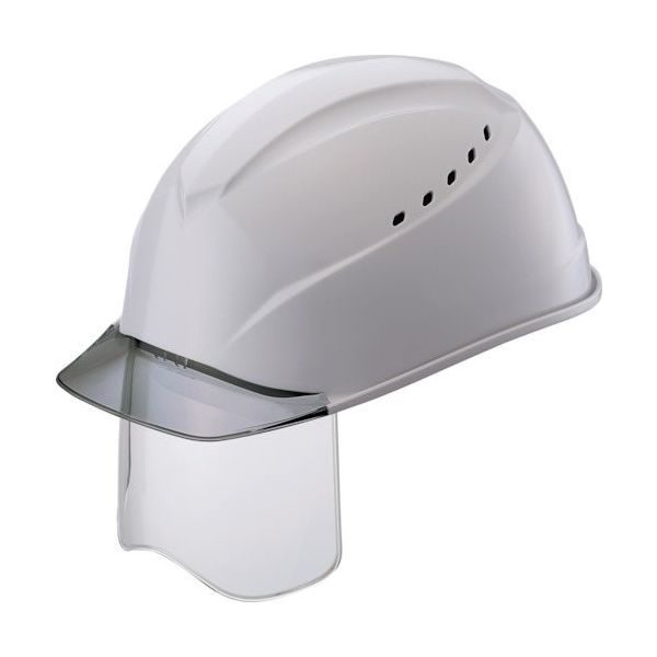 タニザワ エアライトS搭載ヘルメット(グレー透明ひさし・溝・通気孔・シールド付) グレー色 1230VJ-SH-V2-GR5-J 1個（直送品）