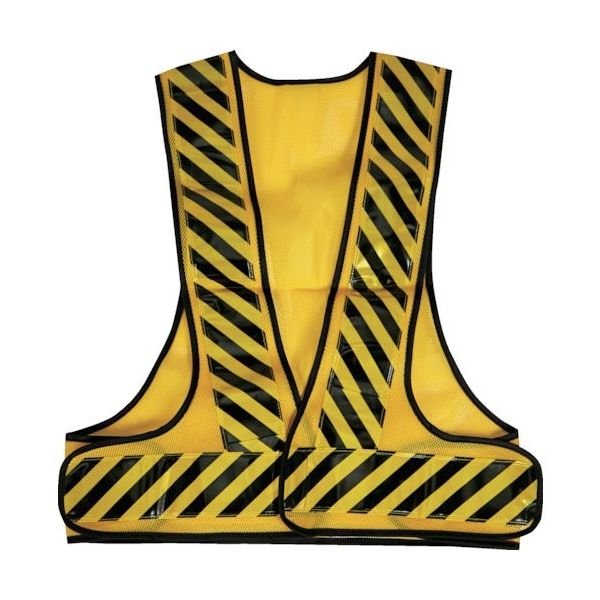 トラスコ中山 TRUSCO メッシュ安全ベスト トラ柄Xイエロー 反射材付き BKYV-Y 1着 368-1312（直送品）