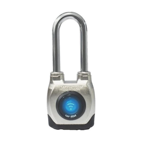 JSBTECH 【在庫限り特価】eGeeTouch防水スマートパドロック(ロングシャックル) 5-02202-94 1個（直送品）