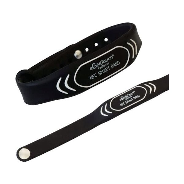 ジェーエスビ eGeeTouchNFC Smart リストバンド(黒2本セット) 5-NFC-2002WB 1個（直送品）