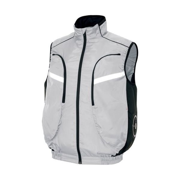 アイトス 物流作業対応型空調服ベスト(空調服TM) シルバー S AZ50195-003-S 1着 368-7202（直送品）