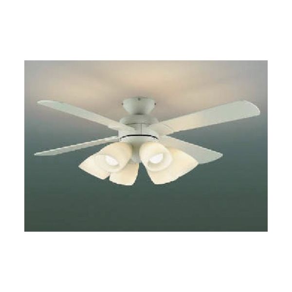 コイズミ照明 コイズミ 住宅・店舗用照明 非調光 電球色LED付き 薄型インテリアファン 10畳用 AM41906L 1台 382-6798（直送品）