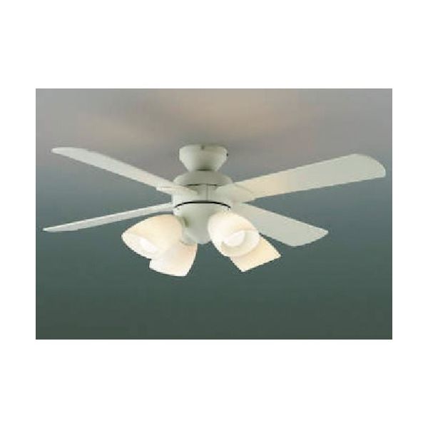 コイズミ照明 コイズミ 住宅・店舗用照明 非調光 電球色LED付き 薄型インテリアファン 6畳用 AM43212L 1台 382-6800（直送品）