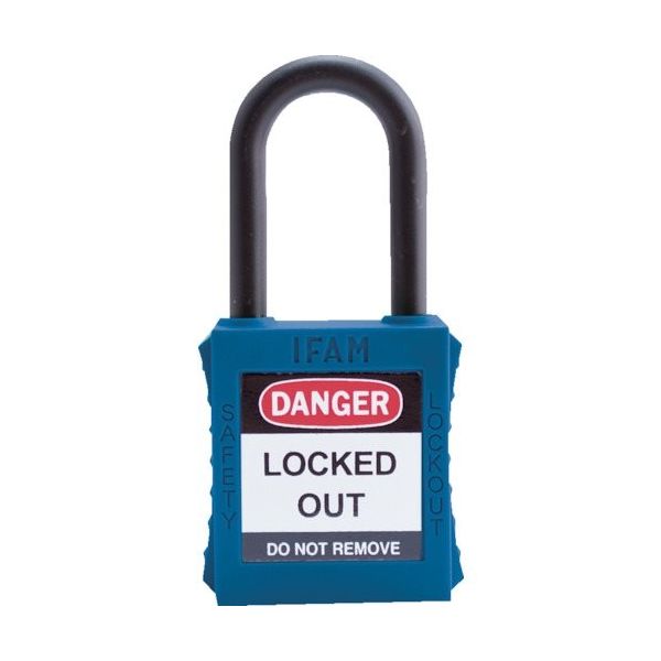 IFAM イファム ロックアウト用南京錠 ナイロン製シャックル 青 044760 1個 386-0956（直送品）