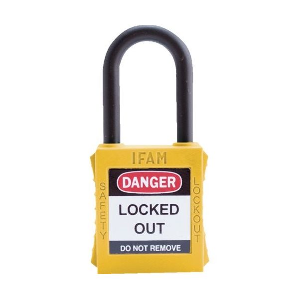 IFAM イファム ロックアウト用南京錠 ナイロン製シャックル 黄 044800 1個 386-0975（直送品）