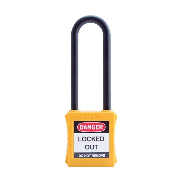 IFAM イファム ロックアウト用南京錠 ナイロン製シャックル(ツル長) 黄 044806 1個 386-0965（直送品）
