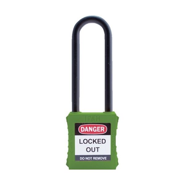 IFAM イファム ロックアウト用南京錠 ナイロン製シャックル(ツル長) 緑 044846 1個 386-0970（直送品）