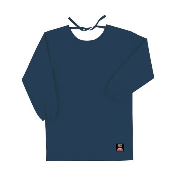 トラスコ中山 TRUSCO 防炎割烹着(エプロン)ロング ネイビー(マックスダイナ) APB-200F NV 1着 380-7981（直送品）