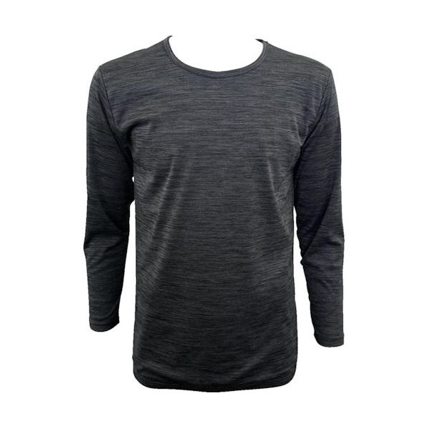 アズ BREEZE/TEX 裏起毛インナー長袖丸首シャツ 杢グレー L 9119-39L06 1着 434-4613（直送品）