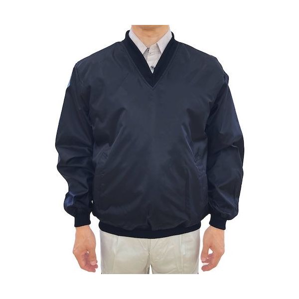 トーマセンイ TEAGLES 14695 Vネック中綿キルトヤッケ ネイビーL NA L 1着(1枚) 454-1638（直送品）