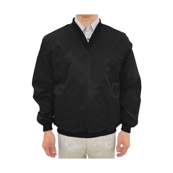 トーマセンイ TEAGLES 14695 Vネック中綿キルトヤッケ ブラック3L BK 3L 1着(1枚) 456-5423（直送品）