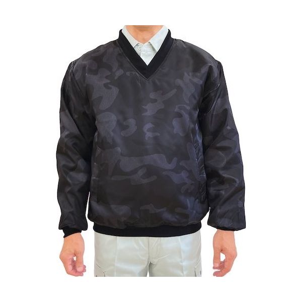 トーマセンイ TEAGLES 14695 Vネック中綿キルトヤッケ ブラック迷彩3L CAMO 3L 1着(1枚) 454-1653（直送品）