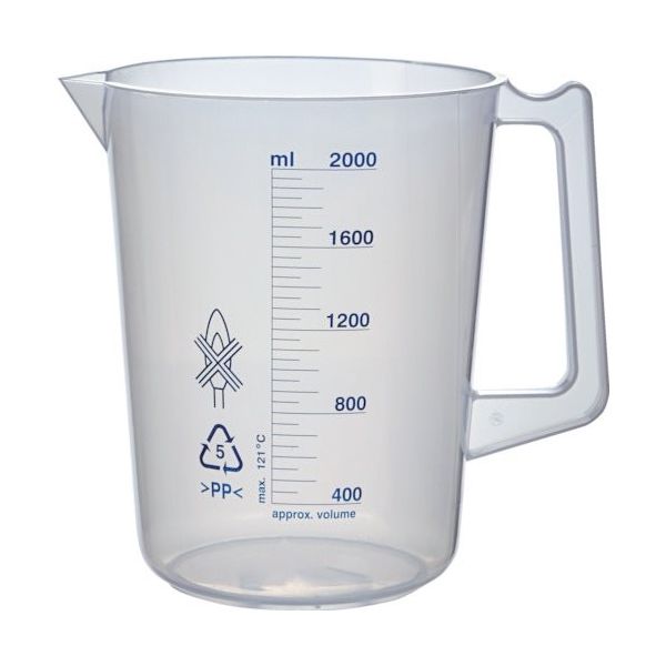 トラスコ中山 TRUSCO ポリプロピレン青目盛ビーカー （取手付） HPB
