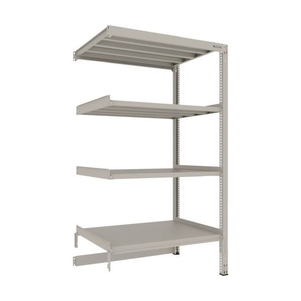 TRUSCO スチールラック M3型中量棚 台車天板収納型 H2100XW1200XD921 4段 連結 M3-DB7494B（直送品）