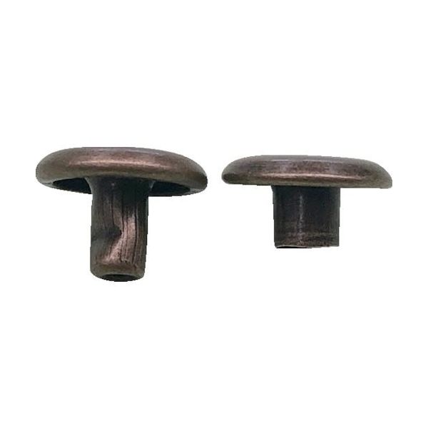 ユタカメイク 平ベルト金具 両面カシメ ブラウン 小オス・メス(各10個) JO-BS 1袋(10組) 385-2220（直送品）