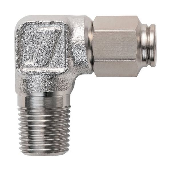 潤工社 ステンレス継手 エルボ(インチ系列) 12.70×9.56mm PT1/2 L-1/2-PT1/2-SUS 1個 383-2144（直送品）