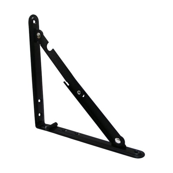 トラスコ中山 TRUSCO 折り畳み棚受 300mm 黒色 LTO-300-BK 1本 396-3998（直送品）