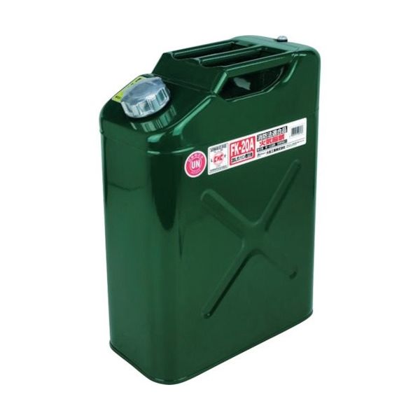 大自工業 メルテック 20L縦型ガソリン携行缶 FK-20A 1缶 405-5114（直送品）