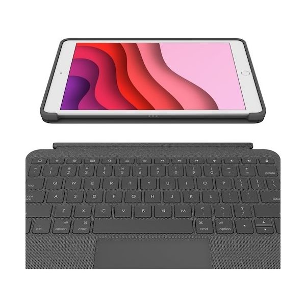 ロジクール COMBO TOUCH for iPad(第7世代用)トラックパッド付キーボードケース IK1057BKA 1個 458-4903（直送品）