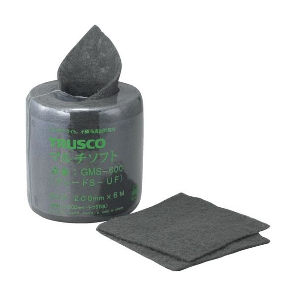 トラスコ中山 TRUSCO まとめ買い マルチソフト #600相当 200mmX6m(4ロールセット) GMS-600-4P 1セット(4巻)（直送品）