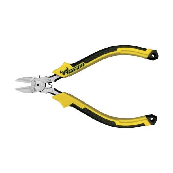 ツノダ TTC ニッパー 125mm 成型グリップ バネ付き MNK-125DG 1丁 353-7674（直送品）