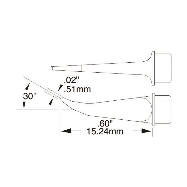 オーケー・インターナショナル メトカル Metcal MXシリーズ チップカートリッジ SMTC-8172 1本 147-5508（直送品）