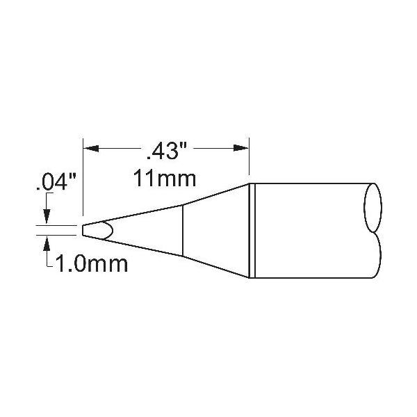 オーケー・インターナショナル メトカル Metcal MFRー1160・SPー200シリーズ チップカートリッジ SSC-725A 1本（直送品）
