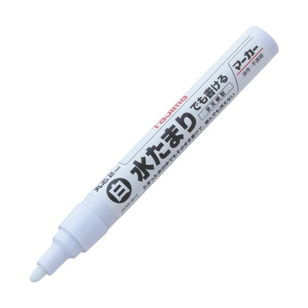 TJMデザイン タジマ 全天候マーカー 白 中字・丸芯 ZENM-WHT 1本 266-8998（直送品）