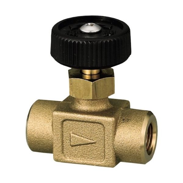 オンダ製作所 ストレートミニチュアバルブ Rc1/4×Rc1/4 樹脂ハンドル OMV-960-1 1個 267-2028（直送品）