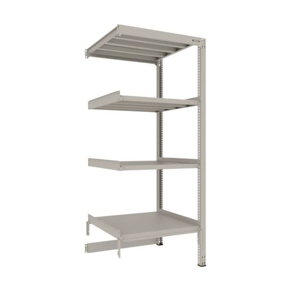 TRUSCO スチールラック M3型中量棚 台車天板収納型 H2100XW900XD921 4段 連結 M3-DB7394B（直送品）