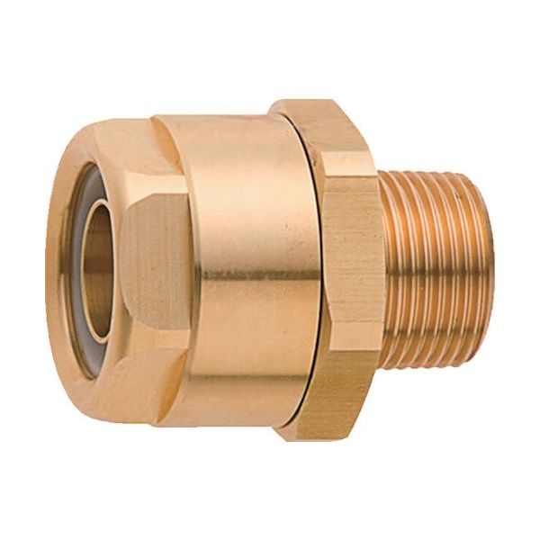 トヨックス ホース継手(真鍮製) トヨコネクタ TC3ーB型 適合ホース12ミリ 継手規格R3/8 TC3ーB12ーR3/8 1個（直送品）