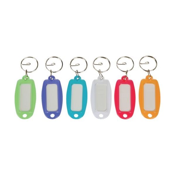トラスコ中山 TRUSCO 名札キーホルダー 透明6色×各1枚入アソート TNHT-6 1袋 364-0270（直送品）