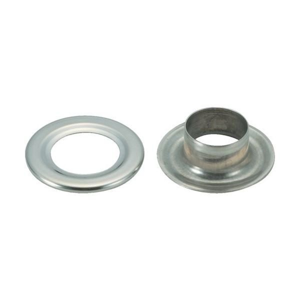 トラスコ中山 TRUSCO 両面ハトメ 真鍮ニッケルメッキ 7mm 500組入 (円筒ケース入) THP-BN7 1パック(500組)（直送品）