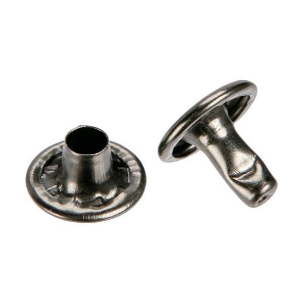 TRUSCO 大カシメ スチール 黒ニッケルメッキ 9mm 足長8.5mm 30組入 (ブリスターパック入) P-THP-CBN8.5（直送品）