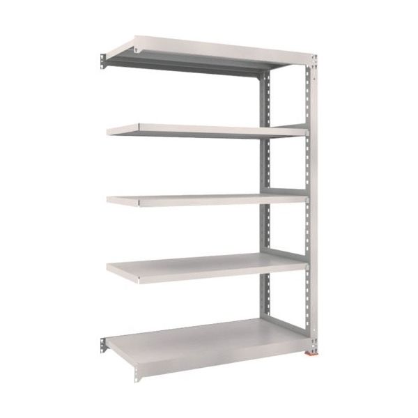 TRUSCO M3型中量棚 1500X921XH1800 5段 連結 免震樹脂ベース付 ネオグレー M3-6595BSFC NG 1台（直送品）