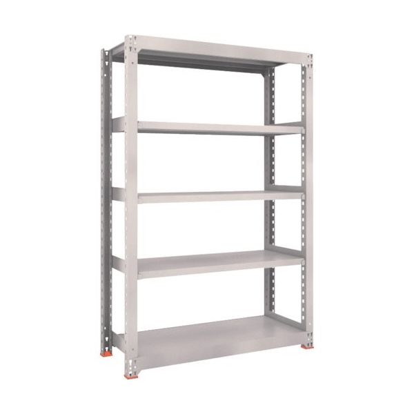 TRUSCO M3型中量棚 1800X571XH1800 4段 単体 免震樹脂ベース付 ネオグレー M3-6664SFC NG 1台（直送品）