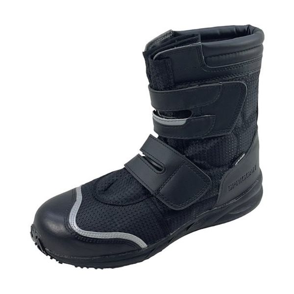 日進ゴム 日進 JSAA B種ハイカットプロスニーカー スプリガン#80黒 24.5cm V80BK-24.5 1足 376-7568（直送品）