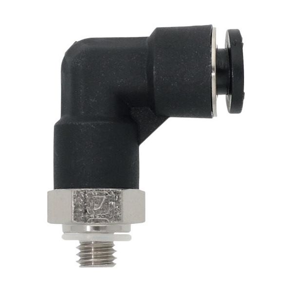 潤工社 ワンタッチ継手Mシリーズ エルボ 6mm M5 PLBM-6-M5-PM 1個 383-6792（直送品）